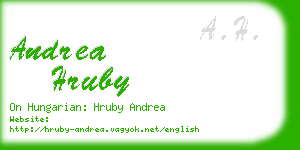andrea hruby business card